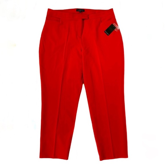 Red Tapered Dress Pants